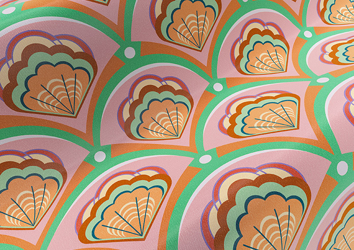 Deco Sea Shells, Strawberry - Made To Measure Curtains - Image 4